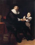 REMBRANDT Harmenszoon van Rijn Jean Pellicorne and His Son Casper USA oil painting reproduction